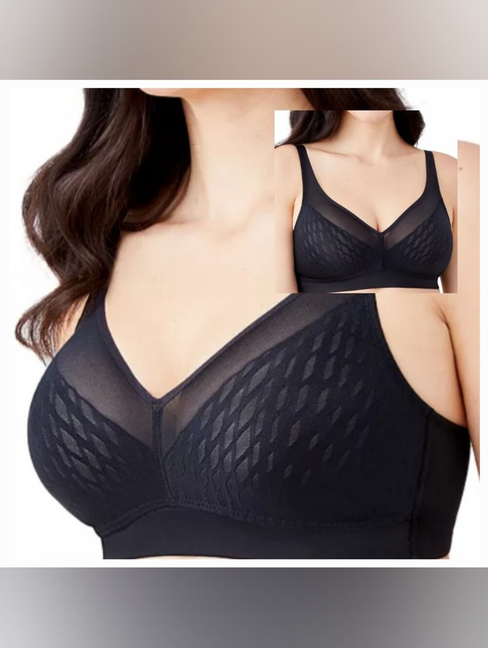 WACOAL elevated Allure Wirefree Bra In Black 40D